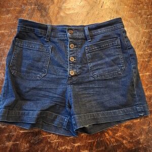 J. Crew Womens Size 29 High-Waisted Denim Shorts Button Fly